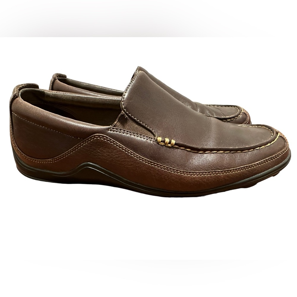 Cole Haan Tucker Venetian Dark Slip on Leather Shoe Loafers Mens Sz 9.5W‎